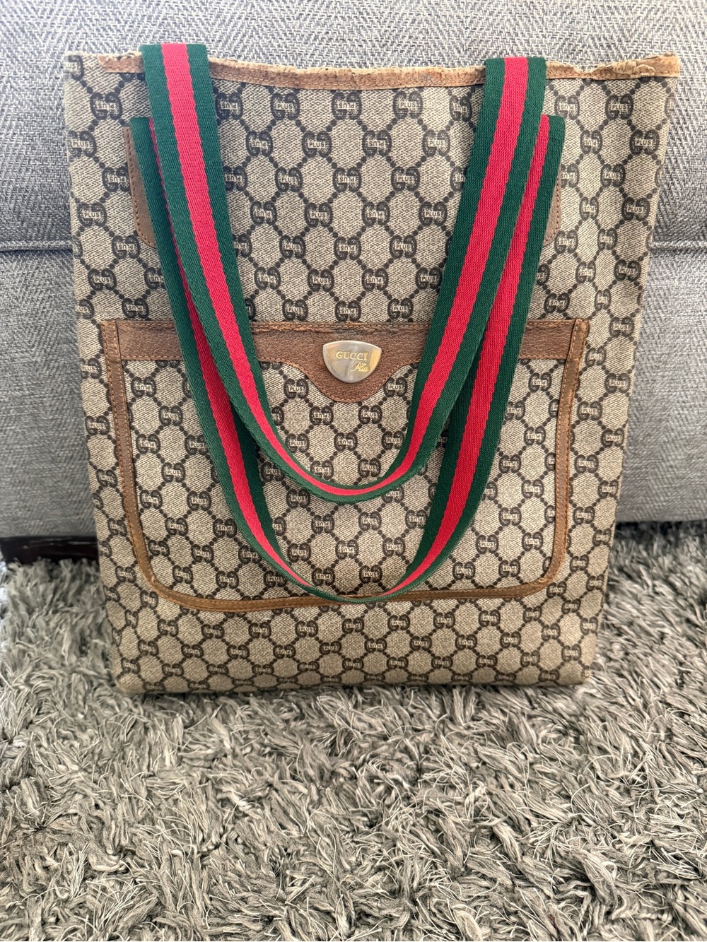 Vintage Gucci GG Plus Canvas Tote